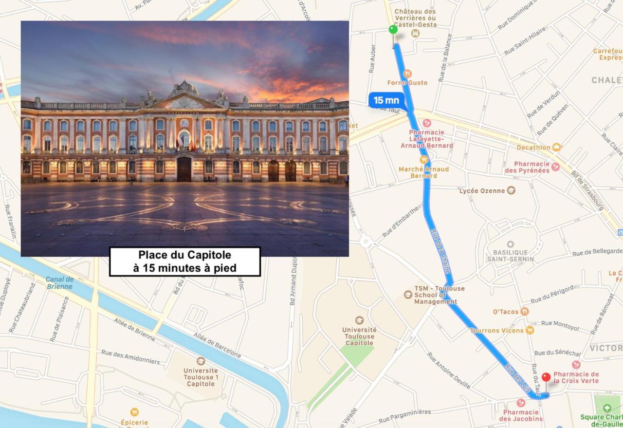 Le St Honore - Appartement Toulouse Centre Avec Chambre & Parking Kültér fotó